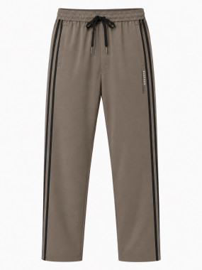 ELEPHUS Men's CAMEL Straight Fit Track Pants with Two Side Stripes