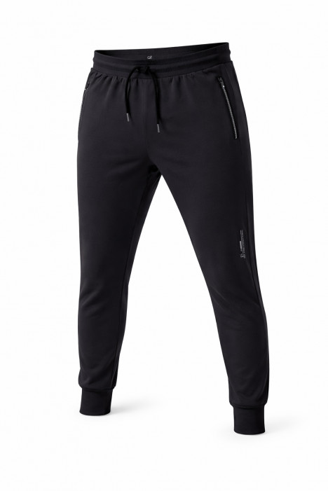 MEN BLACK LYCRA JOGGER WITH BACK-POCKET