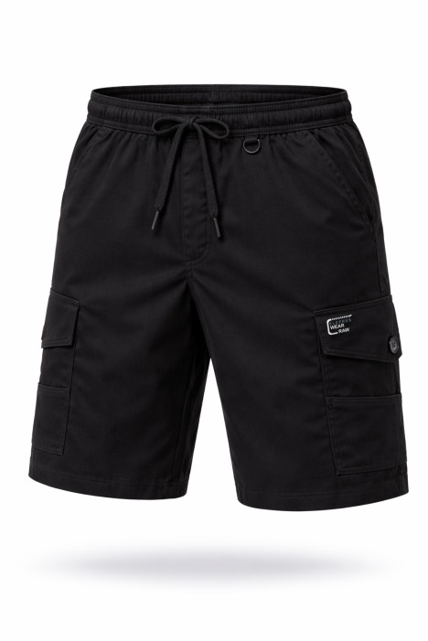 MEN'S COTTON BLACK CARGO SHORTS