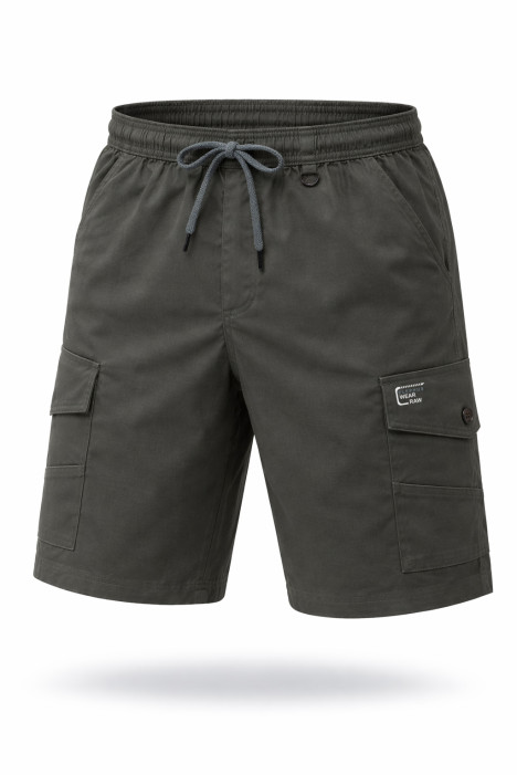 MEN'S COTTON DARK GREY CARGO SHORTS