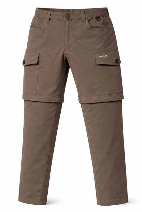MEN KHAKI CONVERTIBLE CARGO TRACKPANTS
