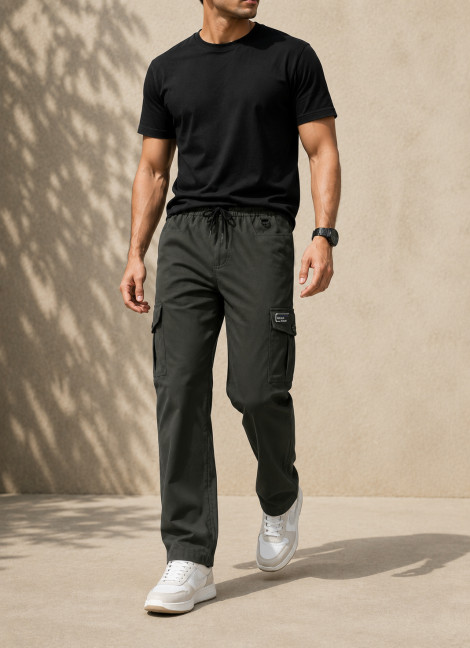 ELEPHUS Cotton Twill Utility Cargo Pants - Z Olive