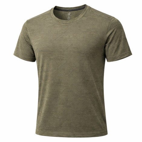 OLIVE GREEN MEN JACQUARD HS ROUNDNECK