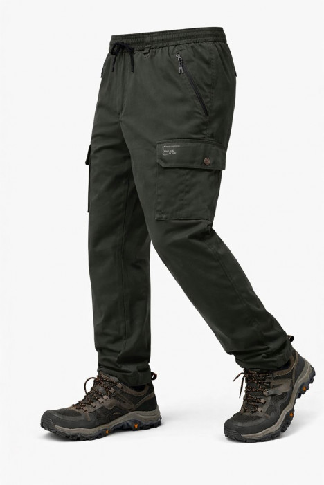DEEP OLIVE COTTON TWILL CARGO