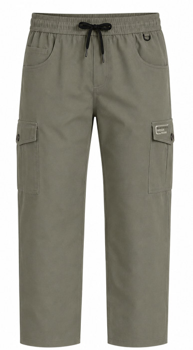 ELEPHUS Cotton Twill Utility Cargo Pants - S Green
