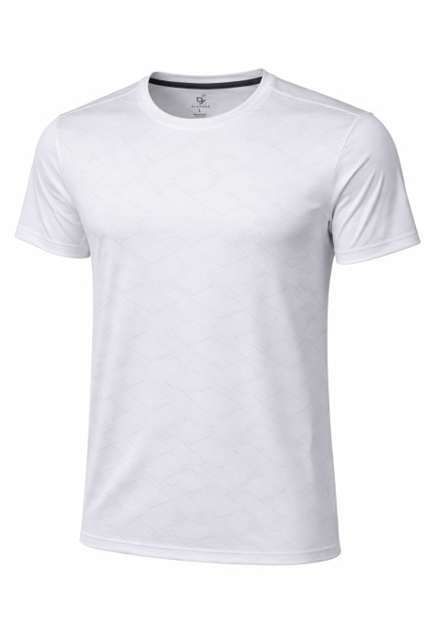 WHITE MEN JACQUARD HS ROUNDNECK