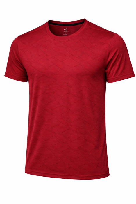 WINE MEN JACQUARD HS ROUNDNECK