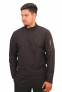 Men black Half-Zipper Fullsleeve Tshirt