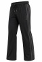 Black/Dgrey straight-fit track pants with contrast side stripes