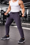 MEN BLACK REGULAR-FIT LYCRA LOWER