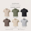 MEN HALF ZIPPER ALMOND COLLAR NECK TSHIRT