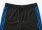 Black/Tblue straight-fit track pants with contrast side stripes