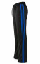 Black/Tblue straight-fit track pants with contrast side stripes