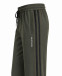 Deep Olive  straight-fit track pants with contrast side stripes